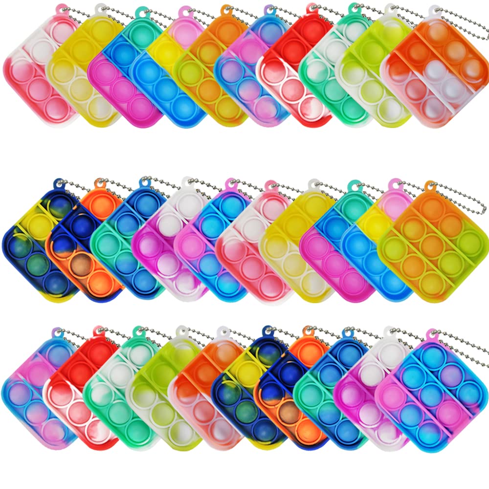 Amazon.com: 30 Pcs Tie Dye Squeeze Pop Bubble Simple Fidget